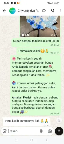 Testimonial Standing Flower sorong