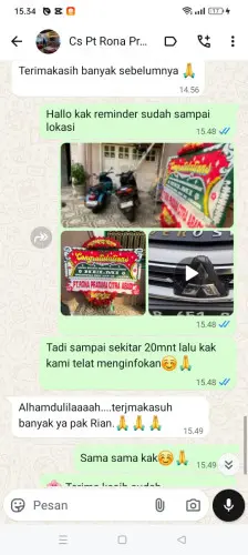 Testimonial Papan Bunga sorong